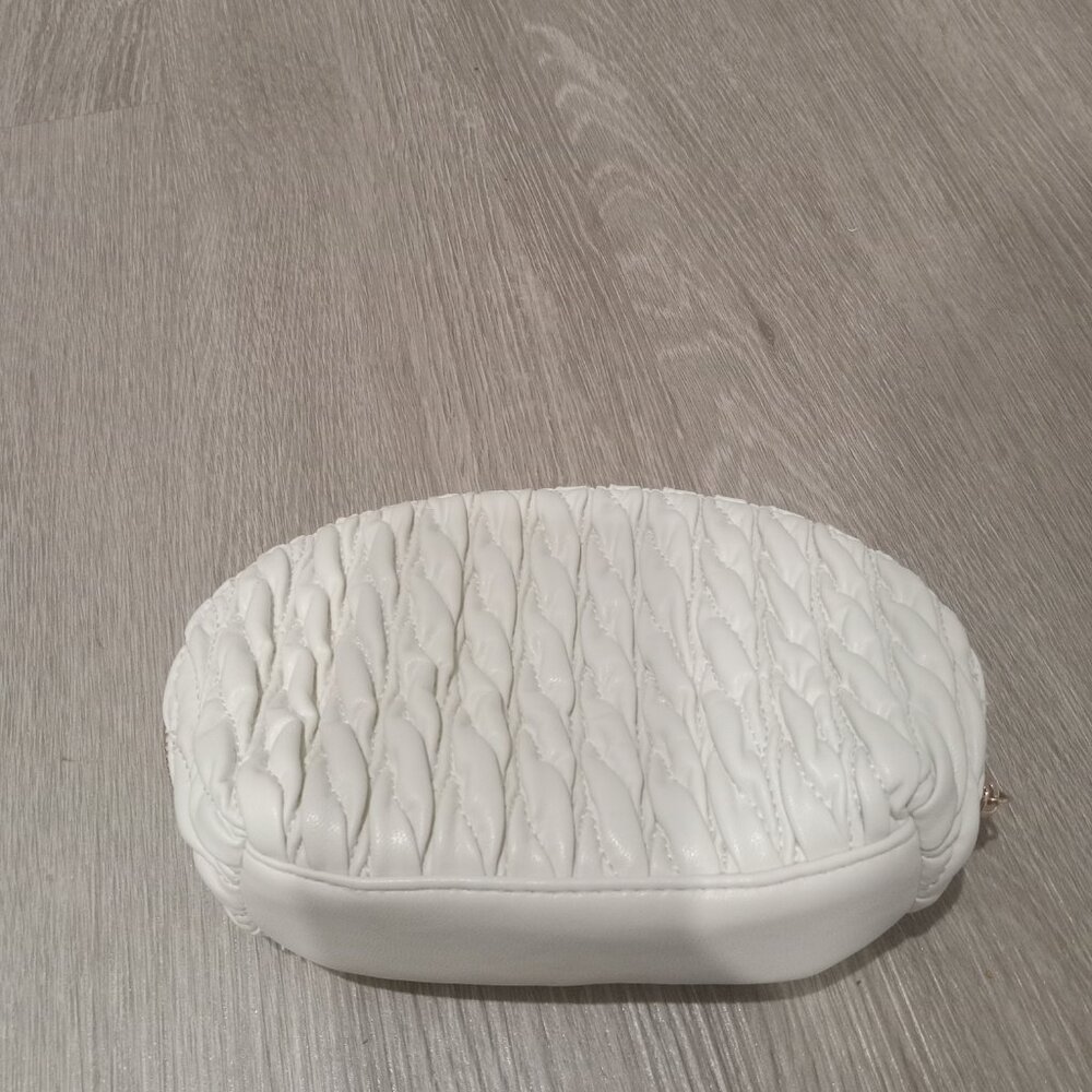 NEW Creamy White Braided Quilted Bag